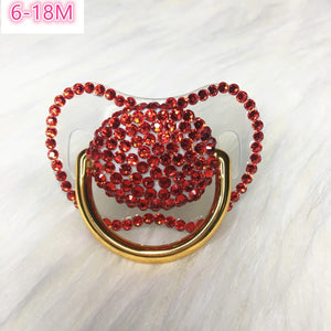 MIYOCAR handmade bling colorful rhinestone pacifier queen and King style pacifier dummy ideal gift  baby showe PBC
