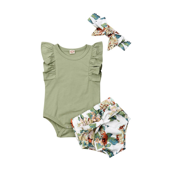 3 pc Jolie  Ruffled set